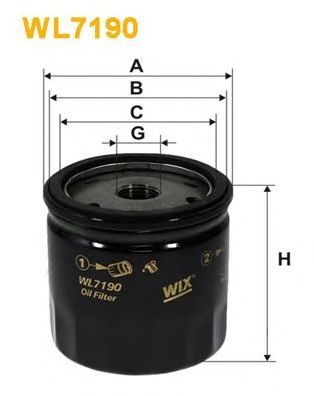 WIX FILTERS wl7190 -  Фильтр масляный двигателя